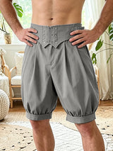 Men's Avant-Garde Corset High-Waist Multi-Buckle Balloon Short SKUL63807