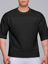 Mens Hollow-Out Mesh Sheer Half Sleeve T-Shirt SKUK99037