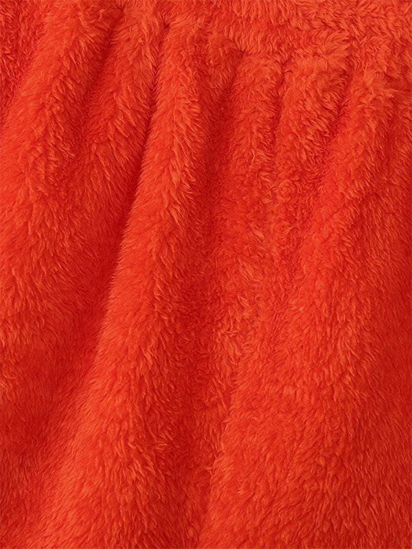 Mens Solid Color Plush Side Slit Casual Short SKUL12434