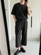 Men's Corduroy Casual Two Pieces Outfit SKUL23532