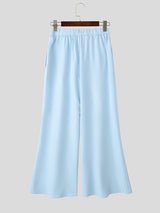 Men's Solid Flared Wide Leg Pant SKUL38615