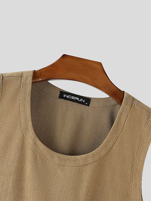 Men's Corduroy Casual Two Pieces Outfit SKUL23530