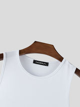 Men's Solid Color Knit Slim Fit Casual Tank SKUL15153