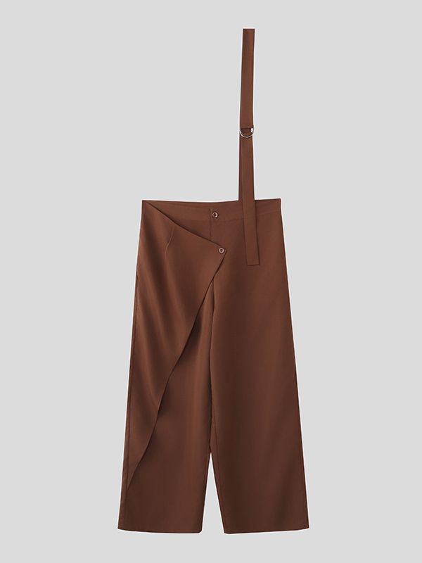 Men's Deconstructed Solid Color One Shoulder Jumpsuit SKUL51017