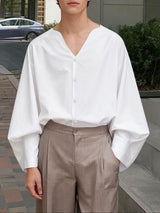 Men's Solid Color Casual Long Sleeve Shirt SKUL47874