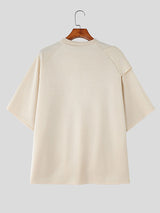 Mens Solid Color 3D-Cut Short Sleeve T-Shirt SKUL13730