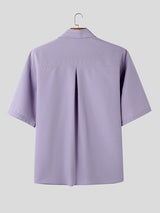 Mens Solid Color Short-Sleeve Pocket Shirt SKUL01121