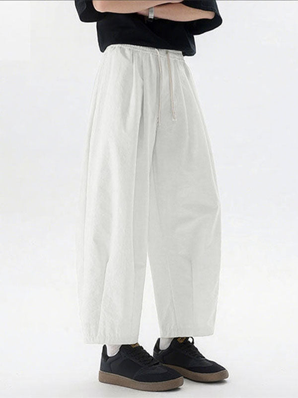 Mens Solid Color Wide-Leg Casual Pant SKUL19100
