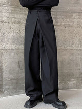 Mens Solid Side Pockets Wide Leg Pants SKUK55205