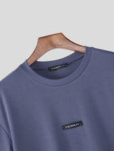 Men's Solid Color Casual Loose Two Pieces Outfit SKUL48626