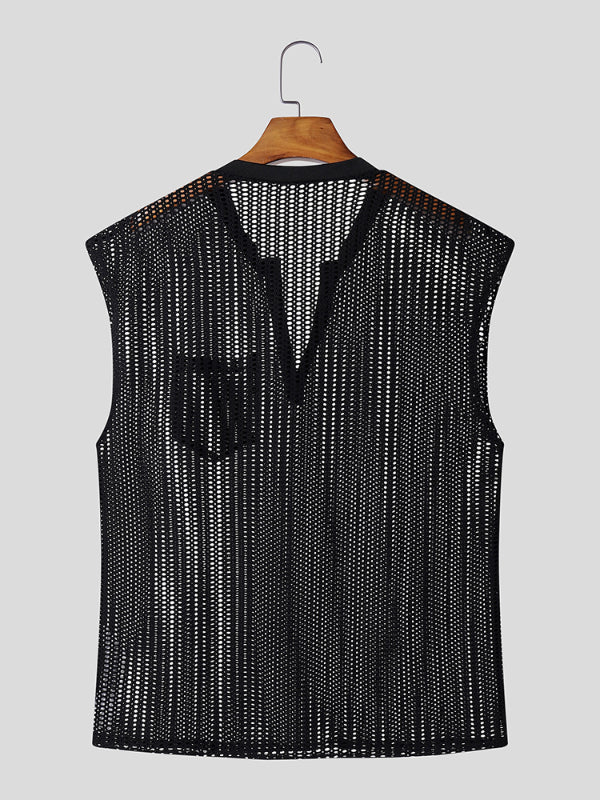 Men's Sheer Mesh Short Sleeve T-Shirt SKUL20260