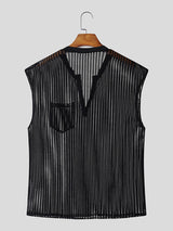 Men's Sheer Mesh Short Sleeve T-Shirt SKUL20260