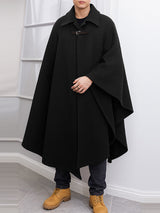 Men's Solid Long Lapel Cloak SKUL30453