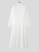 Men's Ruffled Hem Stand Collar Long Sleeve Blazer SKUL25000