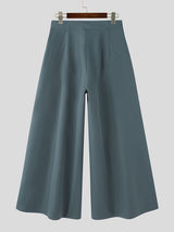 Mens Solid Layered Split Wide Leg Pants SKUJ95023