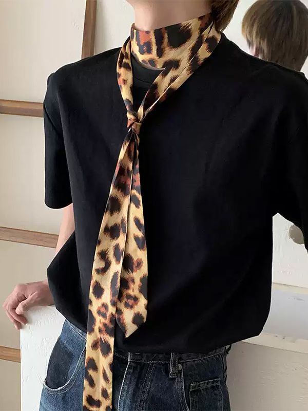 Men's Leopard Print Short Sleeve T-shirt SKUL42401