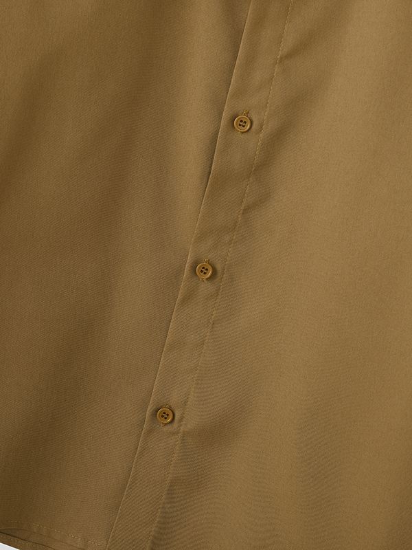 Men's Solid Color Layered Long Sleeve Shirt SKUL41159