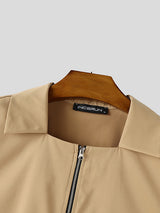 Mens Solid Color Half-Zip Tank SKUL07647