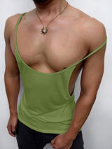 Men's Avant-Garde Extreme Scoop Neck Ultra-Thin Tank SKUL63173