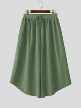 Mens Solid Color Loose Textured Casual Pant SKUL15573