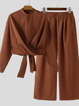 Men's Deconstructed Cropped Two Pieces Outfit SKUL41382