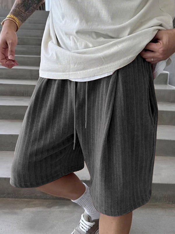 Men's Textured Vertical Stripe Corduroy Short SKUL25717