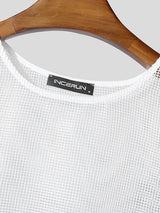 Mens Sheer Mesh Cut-Out Tank SKUL02390