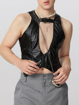 Mens Sexy Hollow-Out Sleeveless Tank SKUK95497