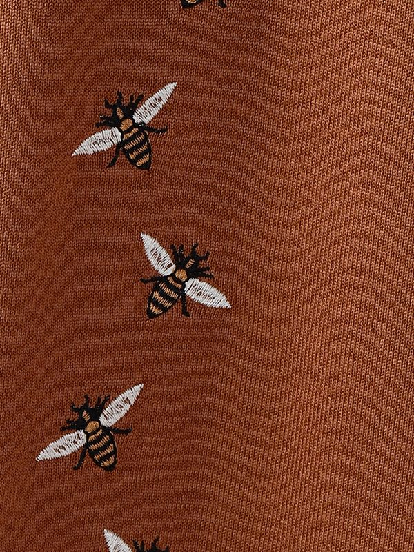 Men's Bee Embroidery Knit Short Sleeve Shirt SKUL38894