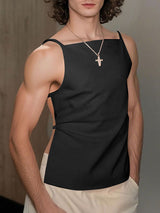 Mens Backless Lace-Up Tank SKUL12952