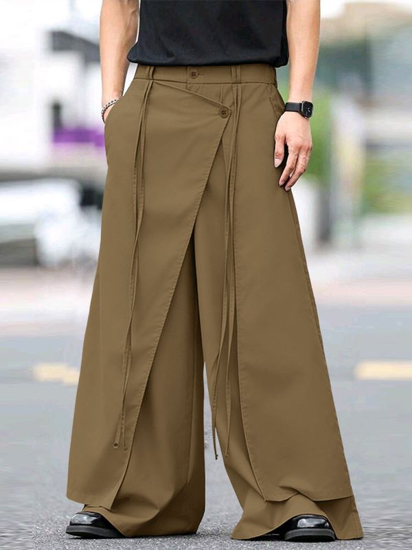 Men's Asymmetric Layered Wide Leg Pant SKUL56120