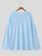 Men's Knit Texture Half Zip Long Sleeve T-Shirt SKUL36582