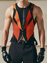 Mens Butterfly Color-Block Print Tank SKUK94603