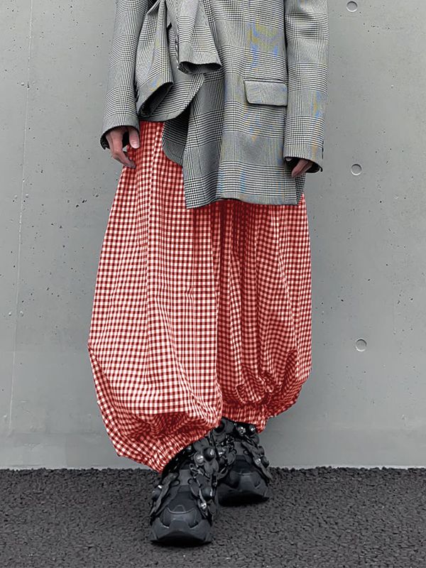 Men's Casual Plaid Lantern Pant SKUL48767