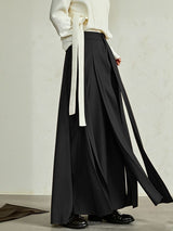 Men's Avant-Garde Vertical Slashed Panels Extra-Wide Leg Fit Pant SKUL58782