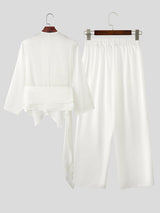 Men's Solid Casual Two Pieces Outfit SKUL27311