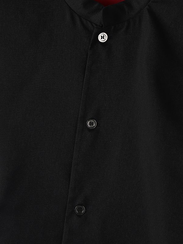 Men's Deconstructed Cut Out Long Hem Short Sleeve Shirt SKUL54570