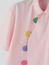 Men's Avant-Garde Asymmetrical Oversized Multi-Color Button Cropped Boxy Shirt SKUL60822