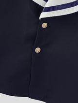 Men's Colorblock Sailor Collar Long Sleeve Jacket SKUL27430