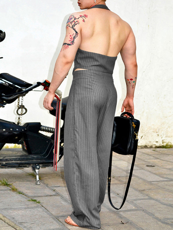 Mens Striped Slim Fit Two Pieces Outfit SKUL10962