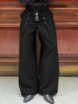 Men's Solid Color Deconstructed Loose Fit Pant SKUL47789