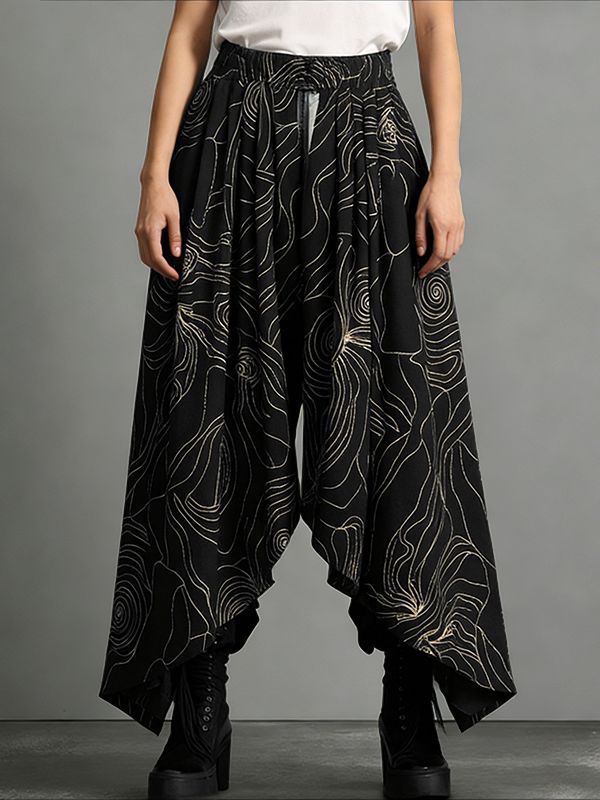 Men's Ripple Print Design Skirt SKUL48791