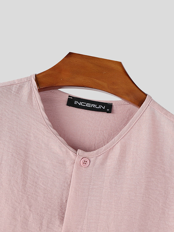 Mens Solid Textured Long Sleeve Shirt SKUL11791