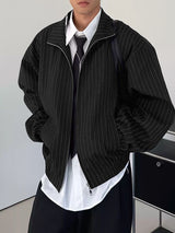 Men's Striped Zip Long Sleeve Jacket SKUL34144