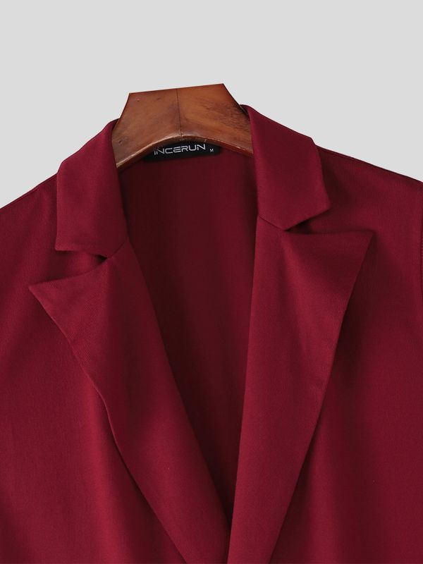 Men's Solid Color Knit Lapel Tank SKUL54073