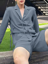 Men's Drawstring Tie Two Pieces Outfit SKUL41551