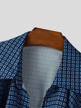 Men's Loose Fit Cropped Long Sleeve Shirt SKUL51987