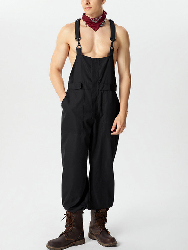 Mens Casual Utility Style Workwear Suspender Jumpsuit SKUK62638