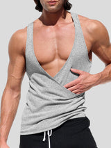 Mens Deconstructed Cross Solid Color Tank SKUK68468