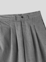 Mens Plaid Wide Leg Casual Short SKUL12476